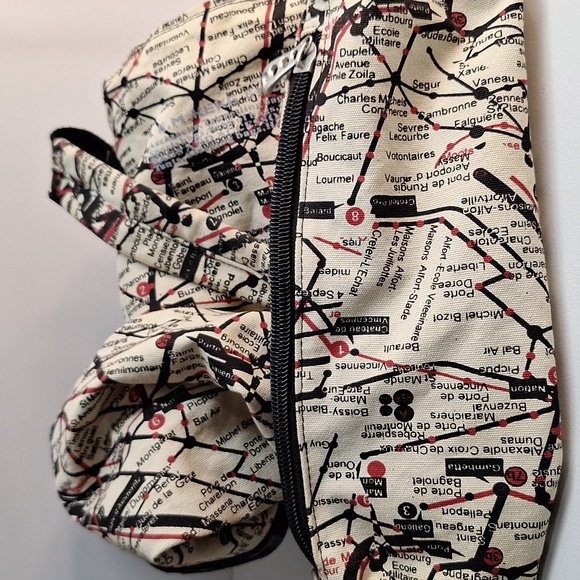 #ACW  E.M. KEKE sport canves bag collage of subway & train stations in France - Picture 14 of 16